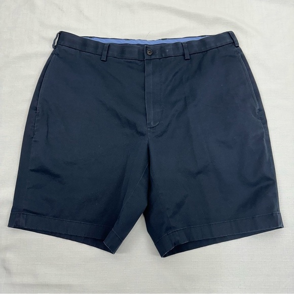 Brooks Brothers Men’s 38 Navy Light Weight Advantage Chino Flat Front Shorts - Picture 7 of 11